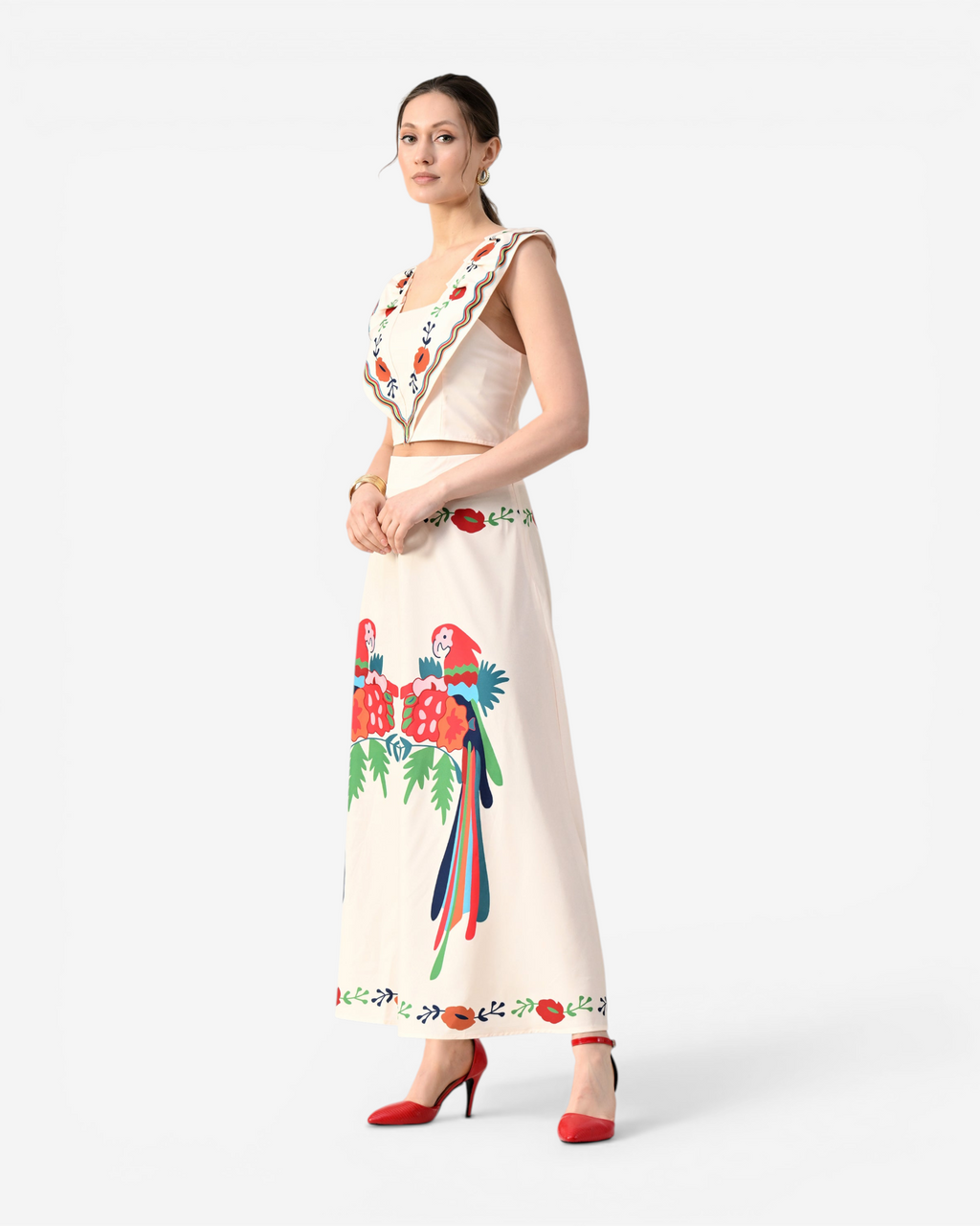 Wide Strap V-Neck Co-ord Set