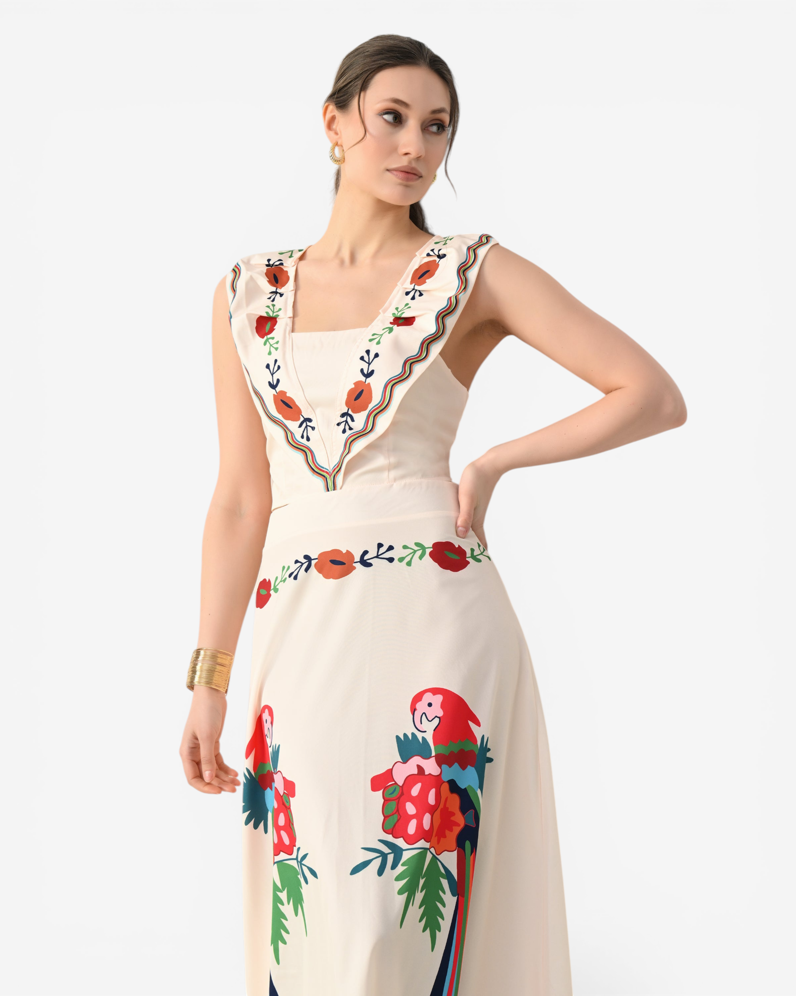 Wide Strap V-Neck Co-ord Set