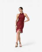 Lurex Halter fringe Dress