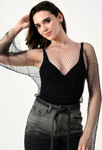 Rhinestone Fishnet Cover-Up