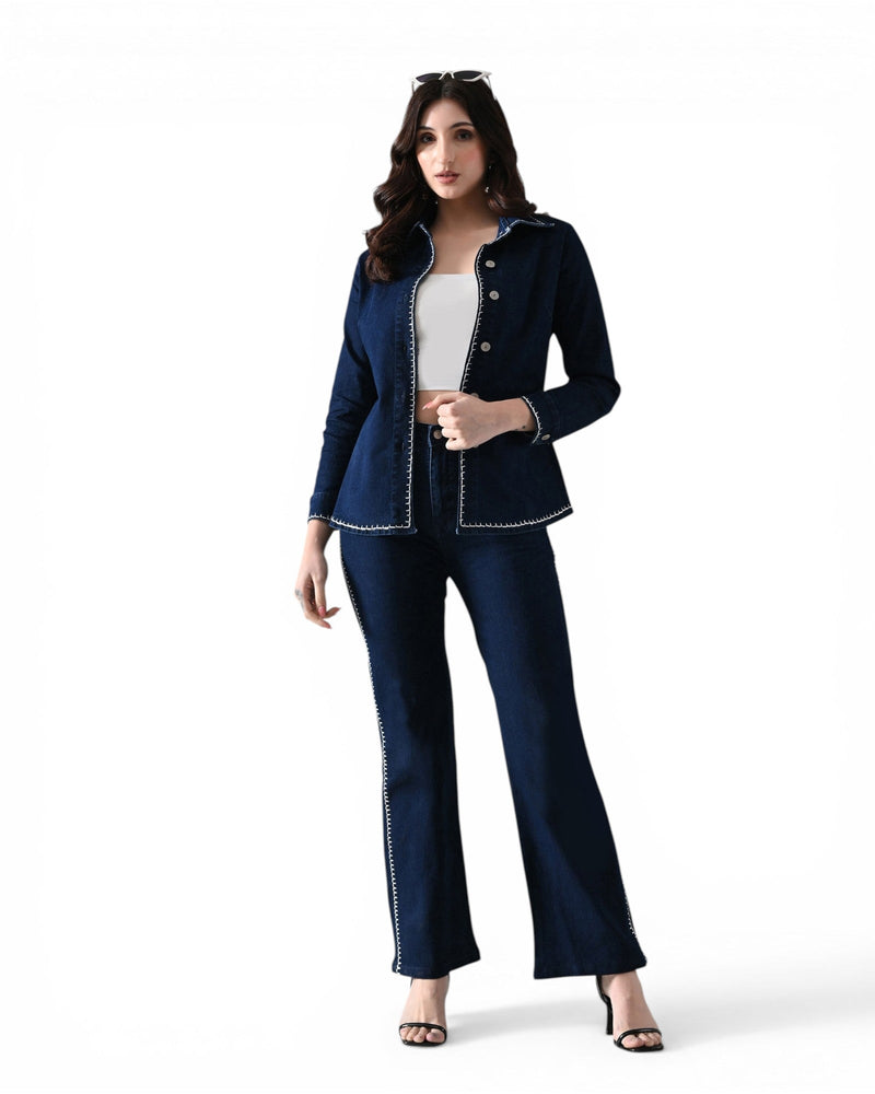 Stitch line Denim Co-ord Set