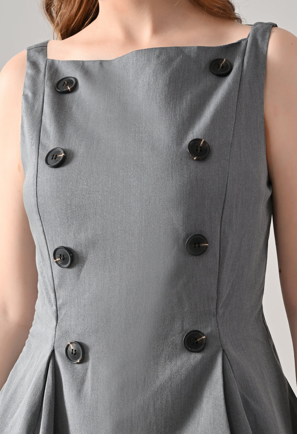 Regal Peplum Button Top