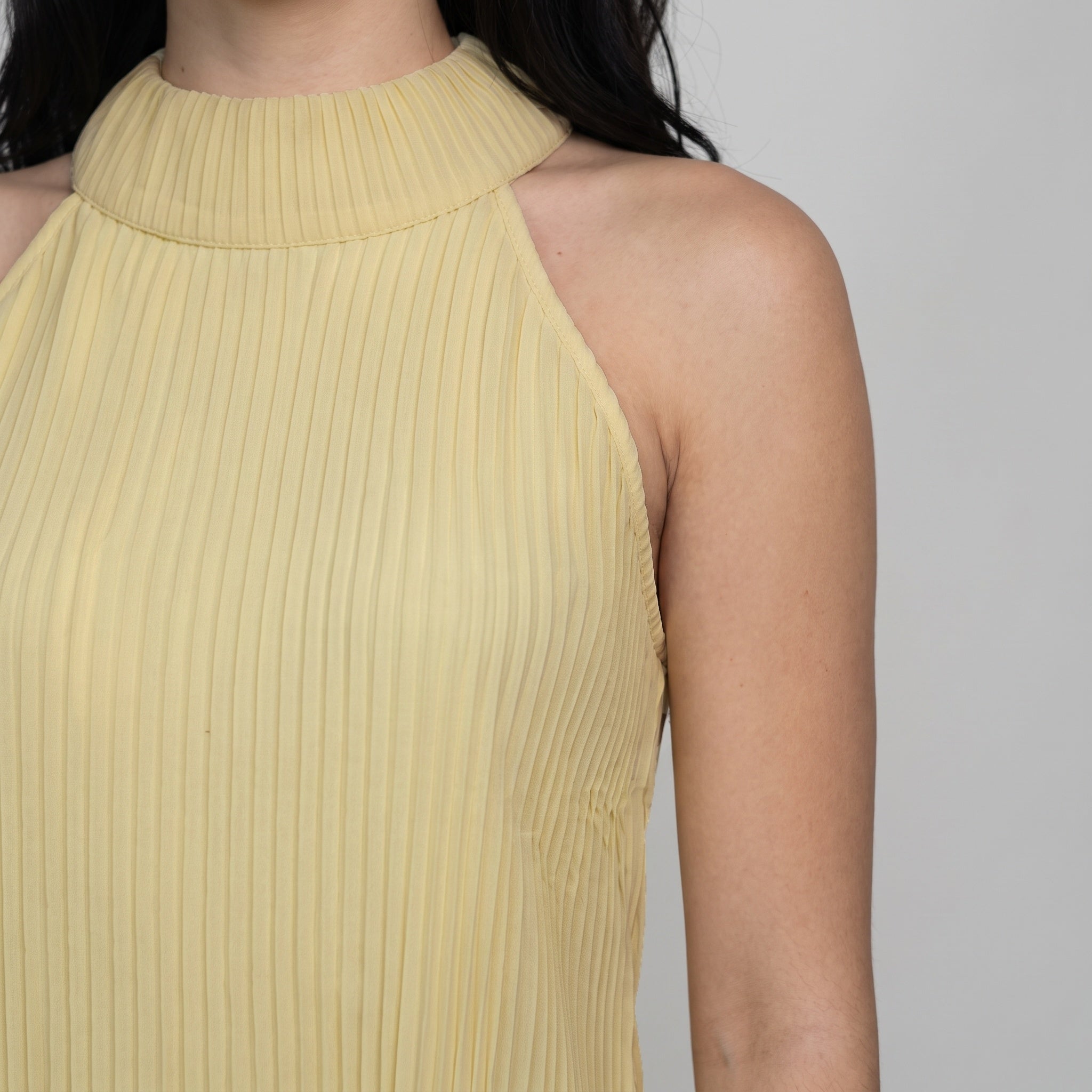 Yellow Circe Ruffled Top