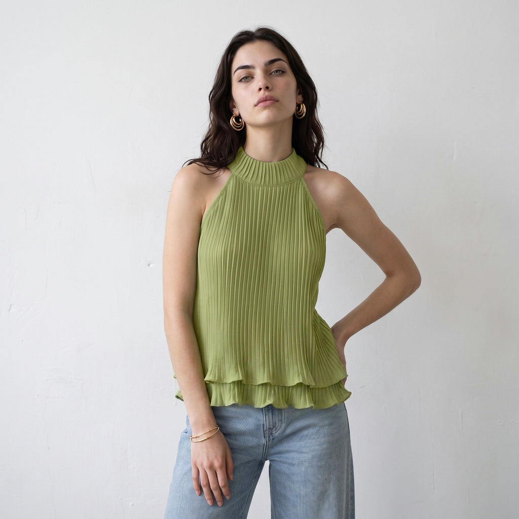 Olive Circe Ruffled Top
