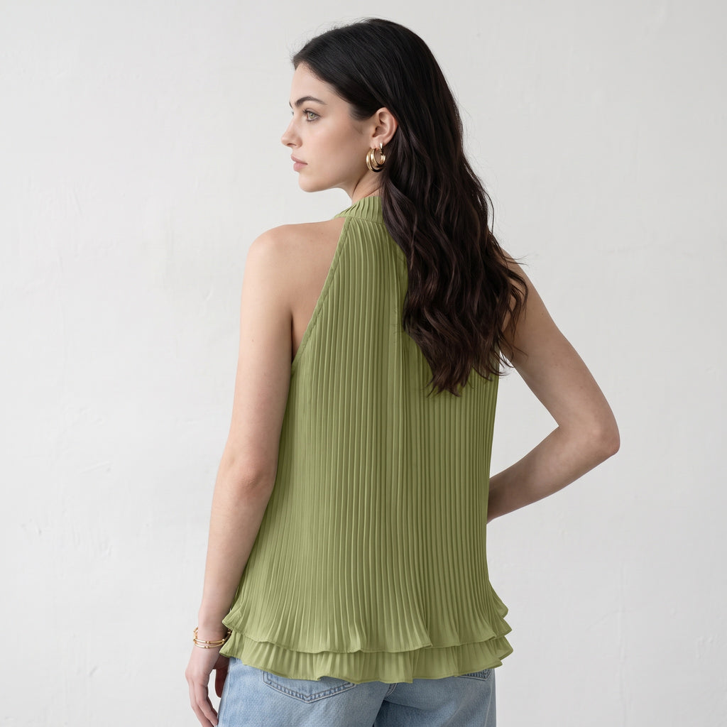 Olive Circe Ruffled Top