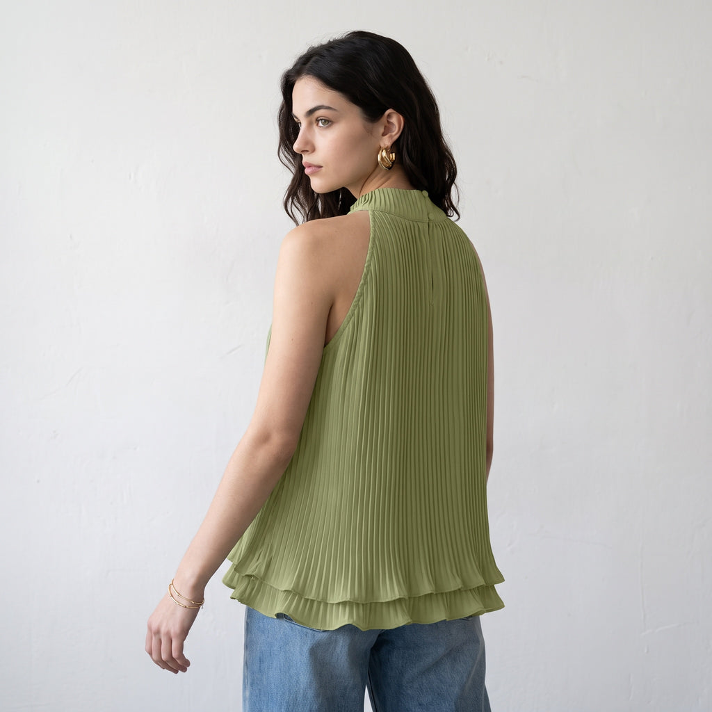Olive Circe Ruffled Top