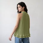Olive Circe Ruffled Top