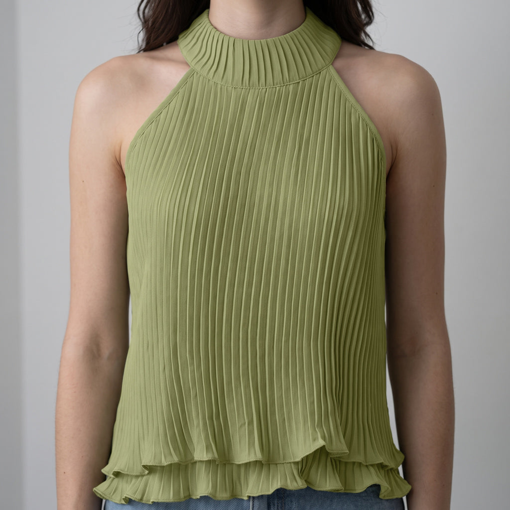 Olive Circe Ruffled Top