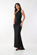 Asymmetric Strap Sash Detail Dress
