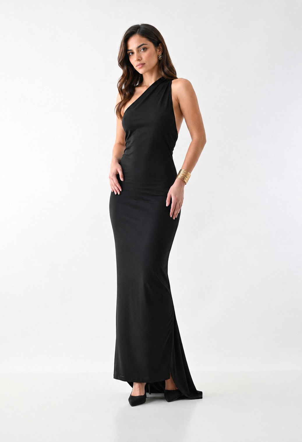Asymmetric Strap Sash Detail Dress