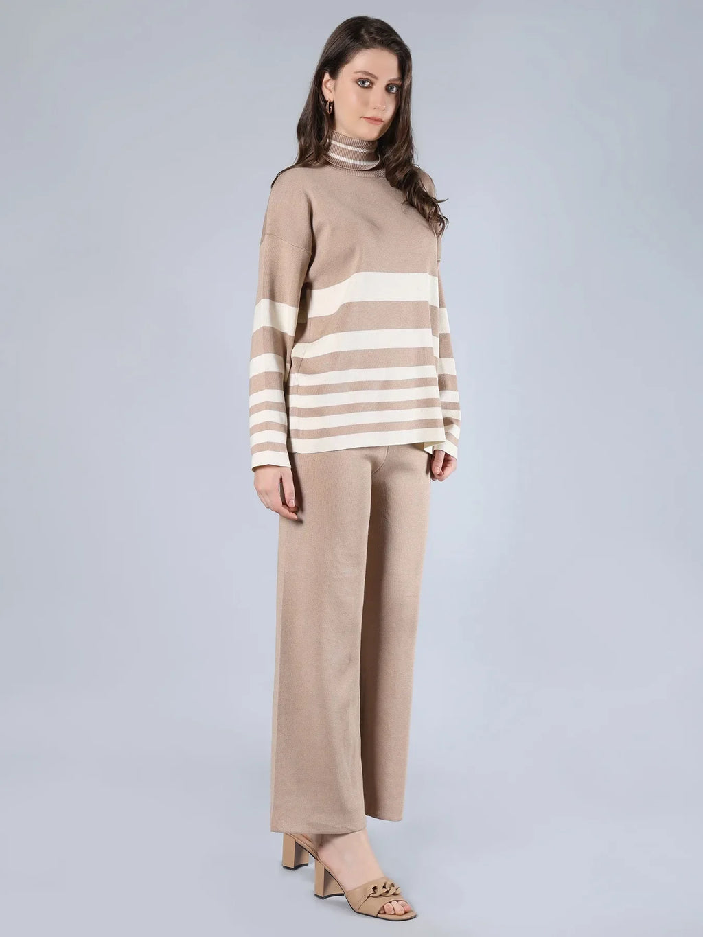 Striped Knitted Two Piece Set