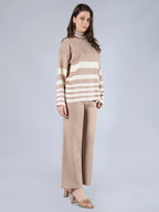 Striped Knitted Two Piece Set