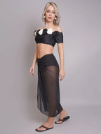 Off-Shoulder Bikini Set With Sarong