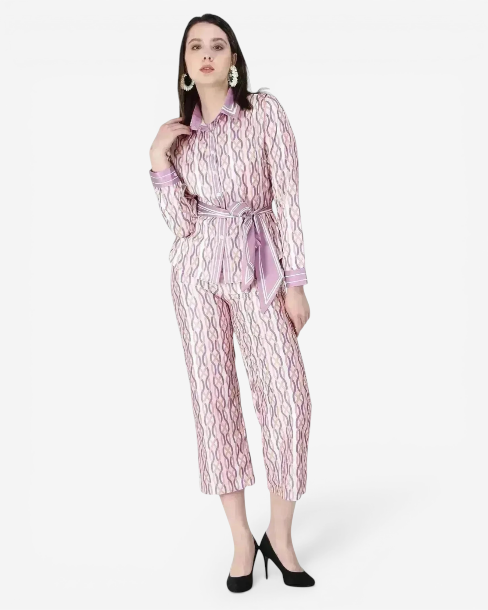 Chain Print Two-Piece Set