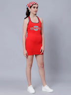 Halter Bodycon Dress With Shirt