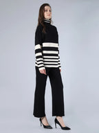 Striped Knitted Two Piece Set