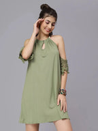 Off-Shoulder Lace Cutout Dress