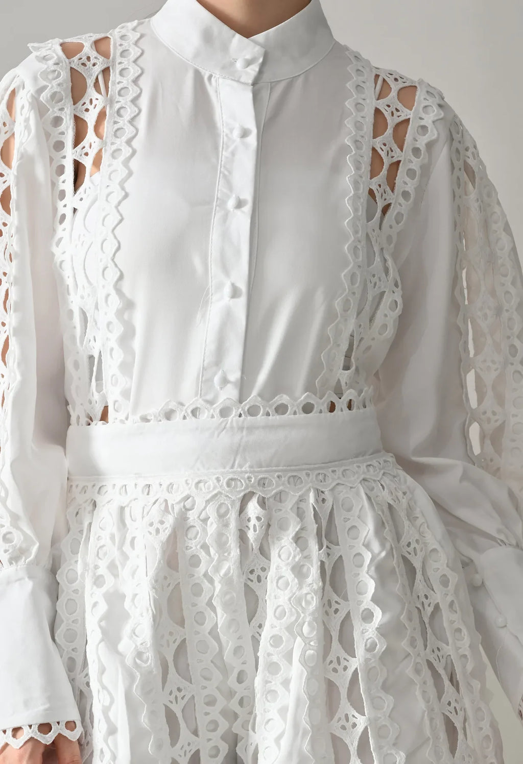 Luxe Lace-Work Two-Piece Set