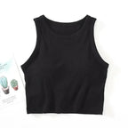 Padded Ribbed Crop Top