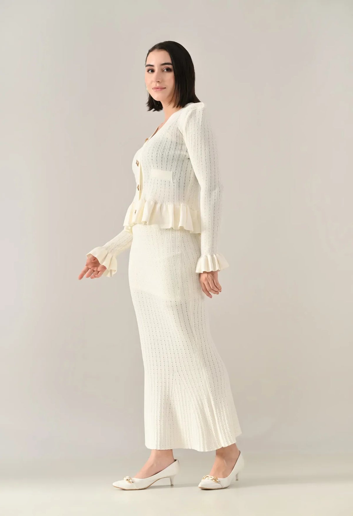 Ruffle Grace Knit Co-ord Set