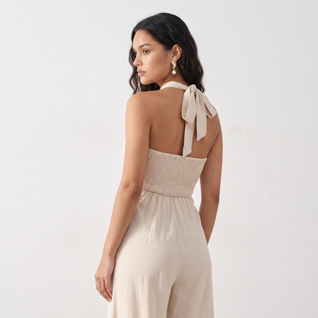Backless Halter Jumpsuit