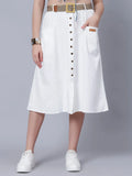 Classic Cotton Midi Skirt