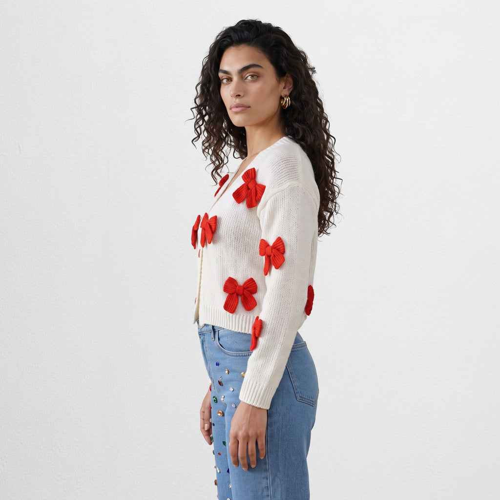 Bow Knit Cardigan