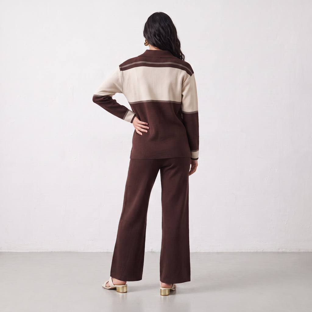 Buttoned Knit Cardigan & Pant Set