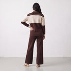 Buttoned Knit Cardigan & Pant Set
