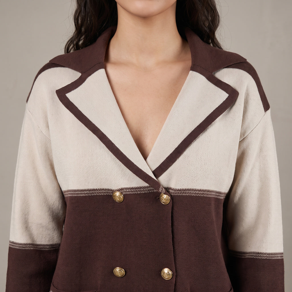 Buttoned Knit Cardigan & Pant Set