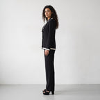 Buttoned Knit Cardigan & Pant Set