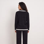 Buttoned Knit Cardigan & Pant Set