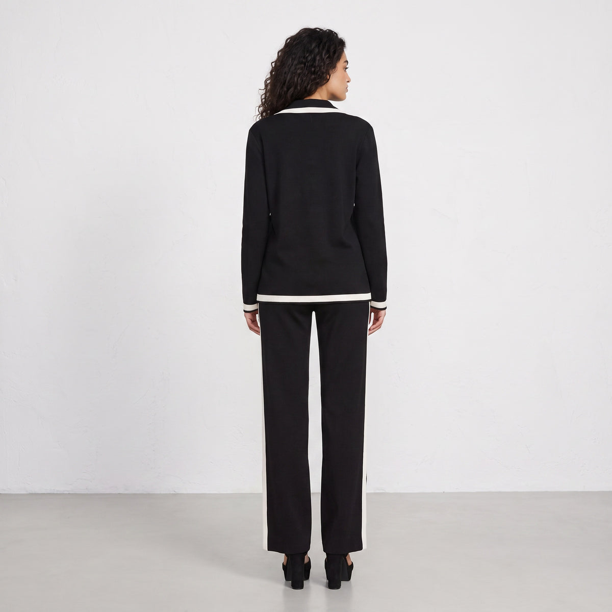 Buttoned Knit Cardigan & Pant Set
