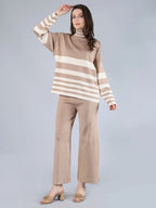 Striped Knitted Two Piece Set