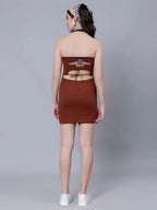 Halter Bodycon Dress With Shirt