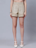 Embroidered Exquisite Pattern Shorts