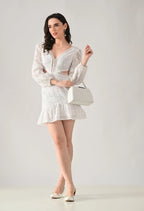 Cut-Out Mini Skater Dress