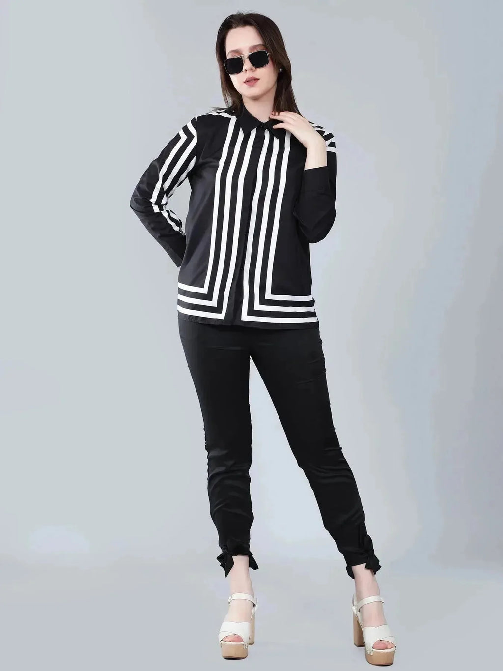 Geometric Striped Shirt