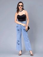 Butterfly Print Jeans