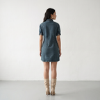 Contour Denim Button-Down Dress