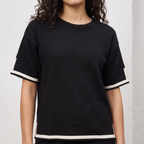 Contrast Knitted Two Piece Set