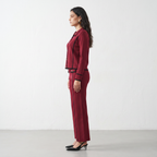 Contrast Piped Knit Co-ord Set