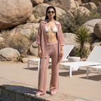 Crochet Striped Two Piece Set
