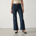 Rhinestone Radiance Denim Jeans