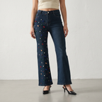Rhinestone Radiance Denim Jeans