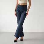 Rhinestone Radiance Denim Jeans