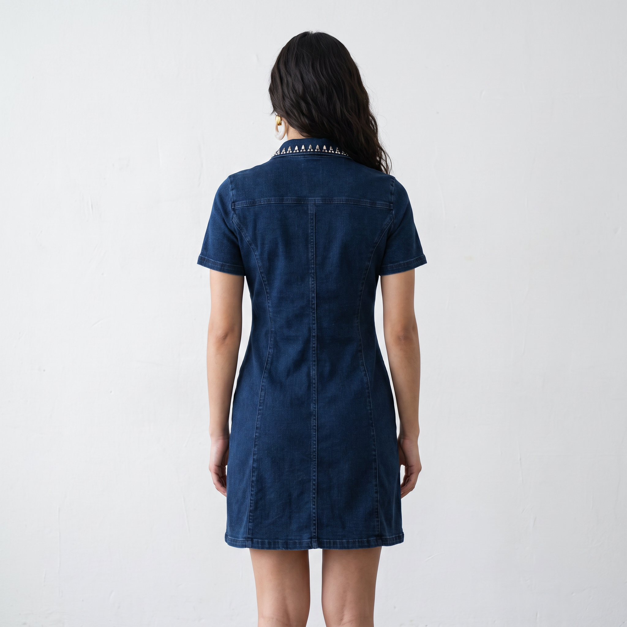 Crystal Denim Mini Dress
