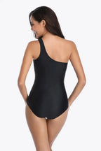 One Shoulder Mesh Monokini