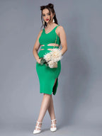 Hollow Cut Out Fitted Knit Dress