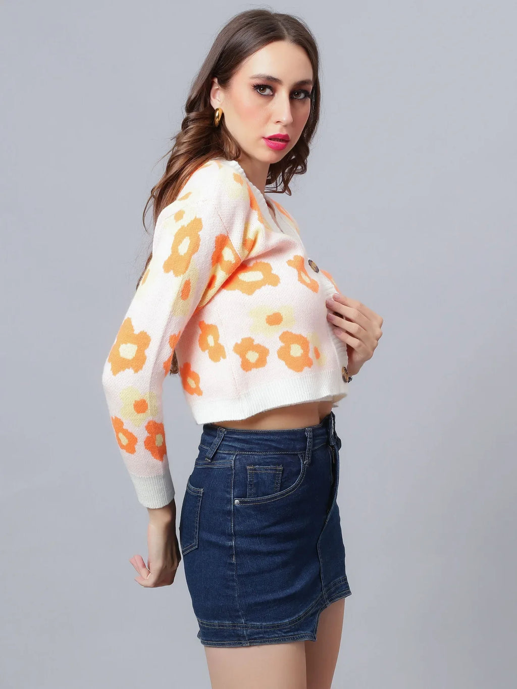 Floral Cardigan Two Piece Set